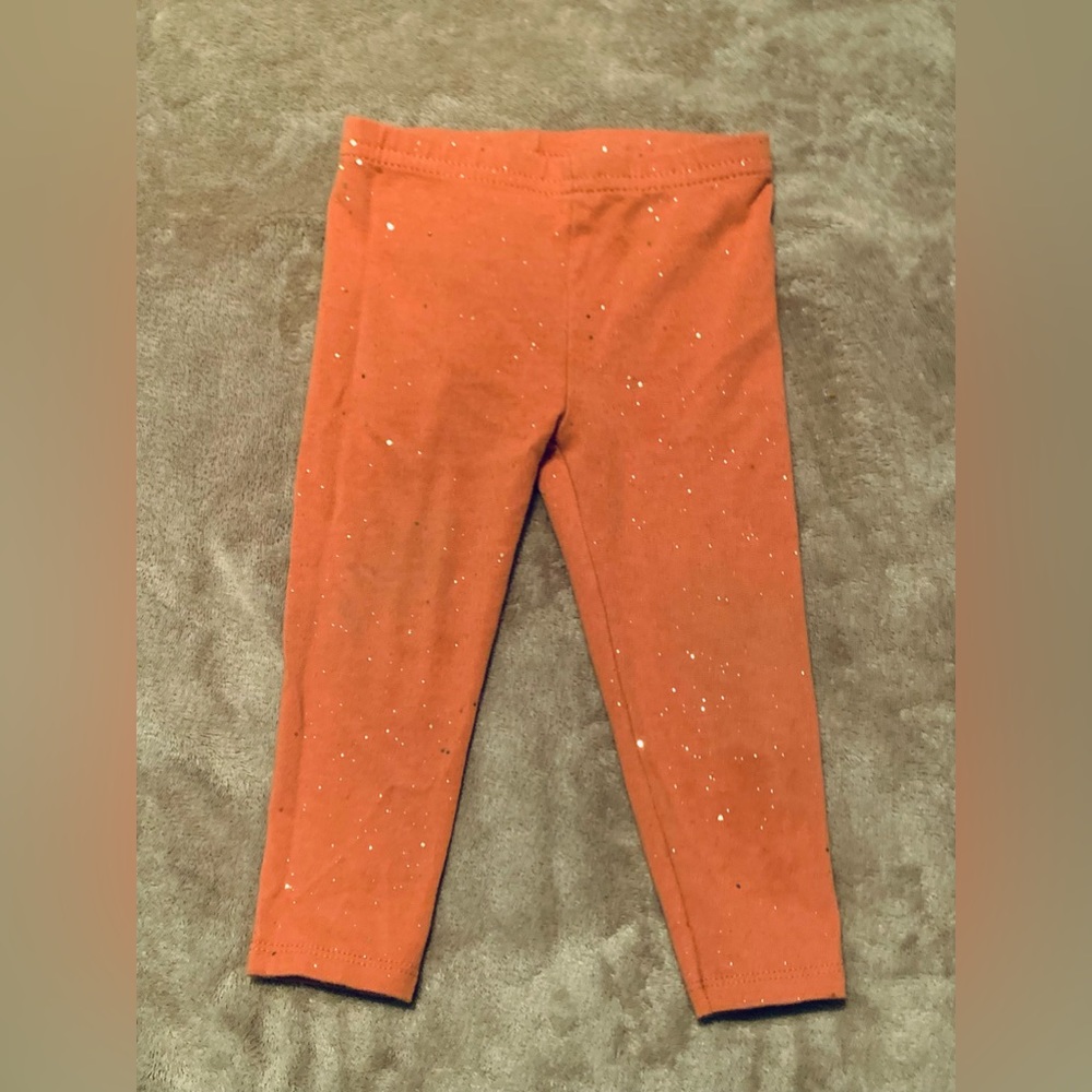 Orange sparkle pants